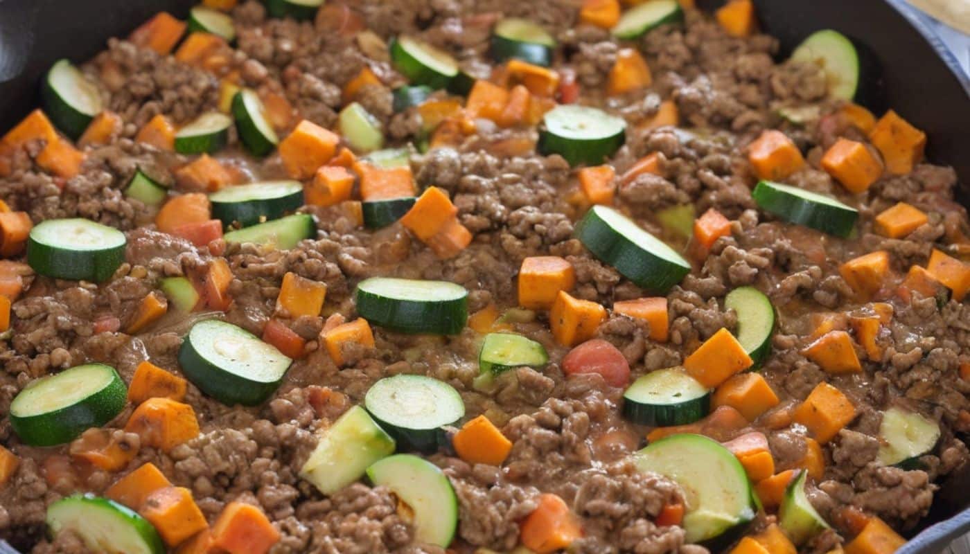 Ground Beef Zucchini Sweet Potato Skillet A Nutritious One-Pan Wonder