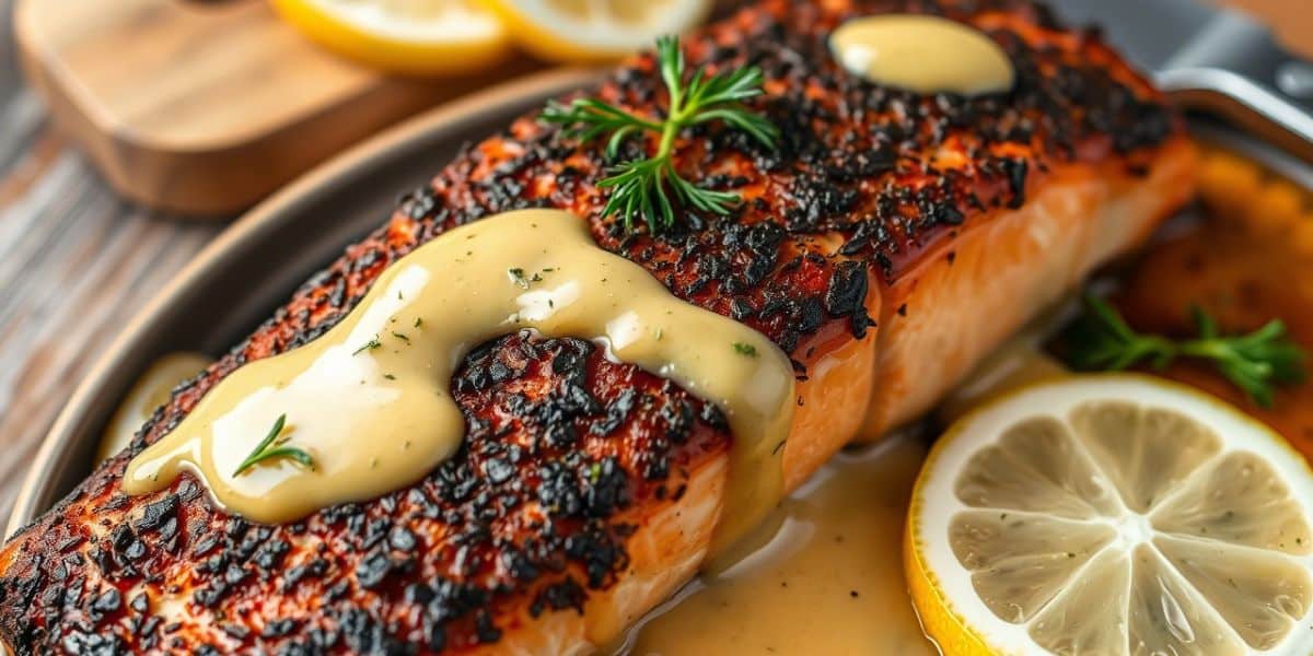 Blackened Salmon with Creamy Dijon Sauce A Flavor-First Technique That’s More Than Just a Trend