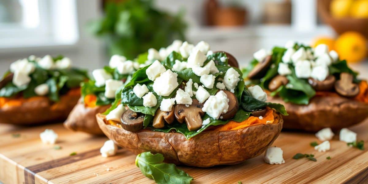 Stuffed Sweet Potatoes with Spinach, Mushroom, and Feta A Culinary Powerhouse for the Modern Kitchen
